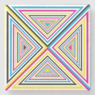 colour swatch triangle game stone coaster