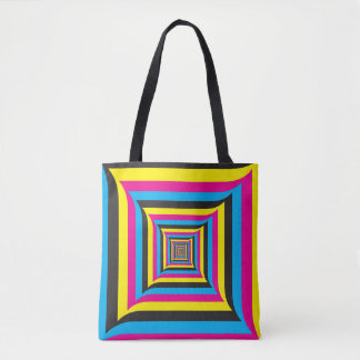 colour swatches diagonal distortion tote bag
