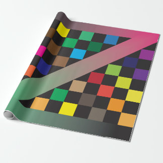 colour swatches diagonal wrapping paper
