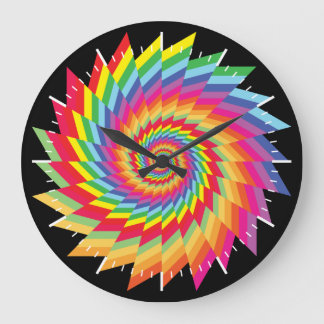 colour swatches fan snail large clock