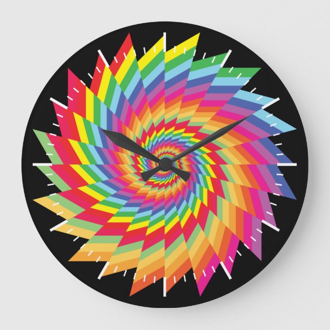 colour swatches fan snail large clock (Front)