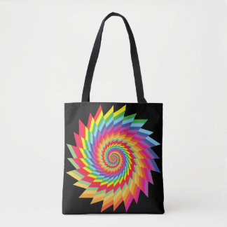colour swatches fan snail tote bag