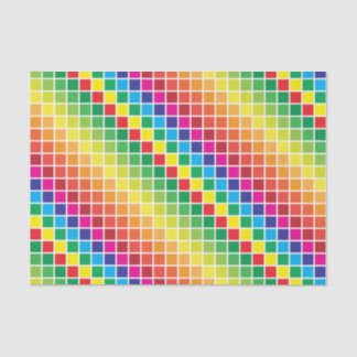 colour swatches white border tissue paper