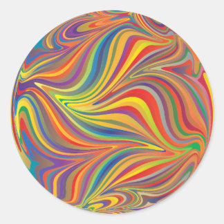 Colour swirl classic round sticker