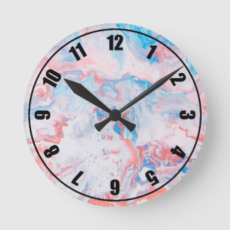 Colour Swirl Round Clock