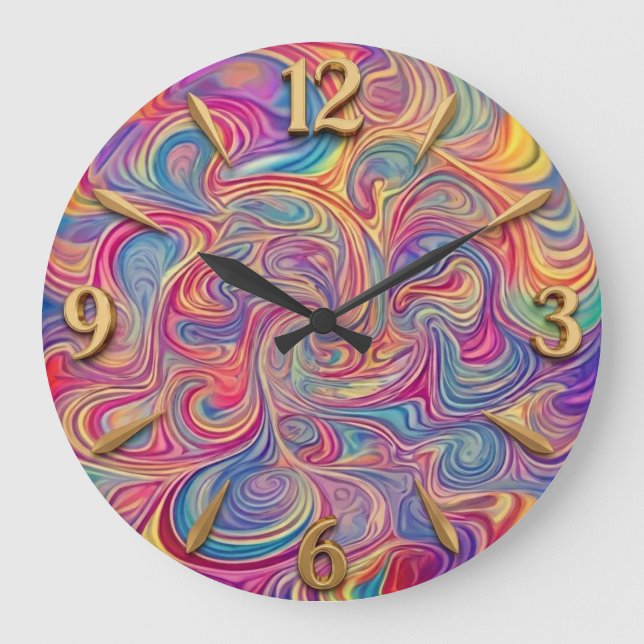 Colour Swirls Clock (Front)