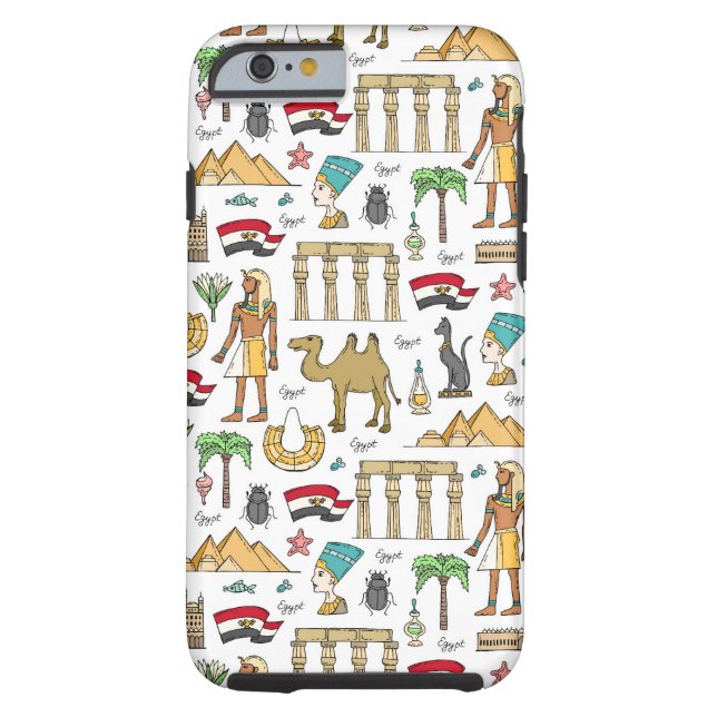 Colour Symbols of Egypt Pattern Case-Mate iPhone Case (Back)