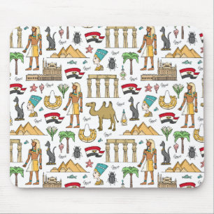 Colour Symbols of Egypt Pattern Mouse Mat