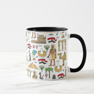Colour Symbols of Egypt Pattern Mug