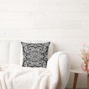 Colour Symphony Mandala – Bold Psychedelic Floral Cushion