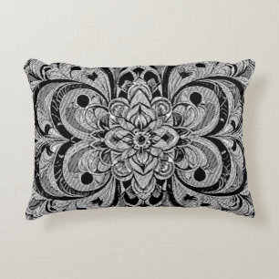 Colour Symphony Mandala – Bold Psychedelic Floral Decorative Cushion