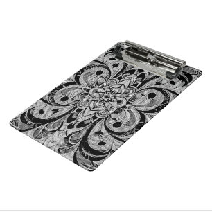 Colour Symphony Mandala – Bold Psychedelic Floral Mini Clipboard
