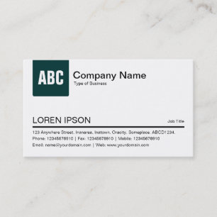 Colour Tab - Dark Moss Green Business Card