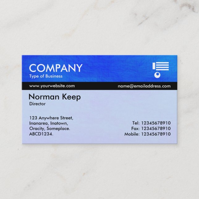 Colour Tex Banded - Blue Planet Business Card (Front)
