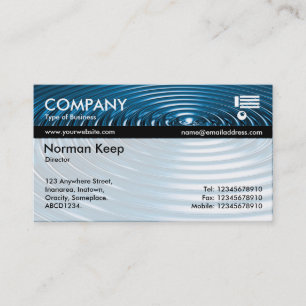 Colour Tex Banded - Concentric Rings - BlueChrome Business Card