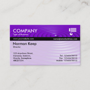 Colour Tex Banded - Concentric Rings - Purple Business Card