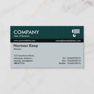 Colour Tex Banded - Dark Green (003333) Business Card