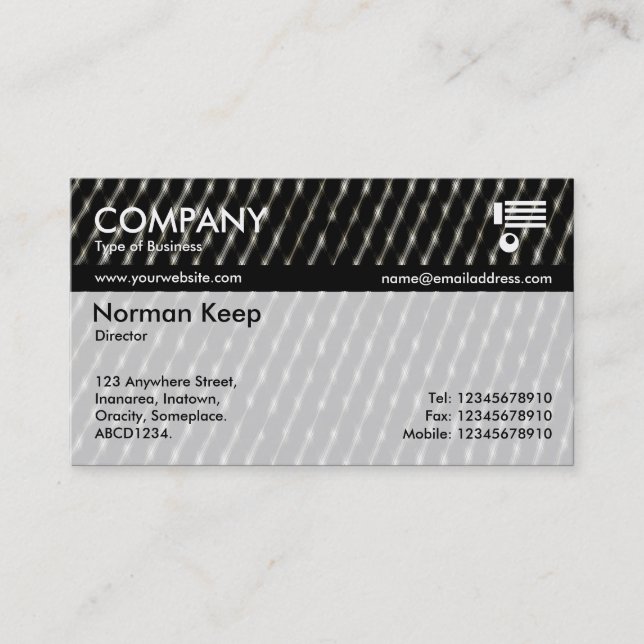 Colour Tex Banded - Dark Net Business Card (Front)