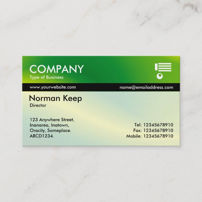 Colour Tex Banded - Green Wave Business Card (Front)