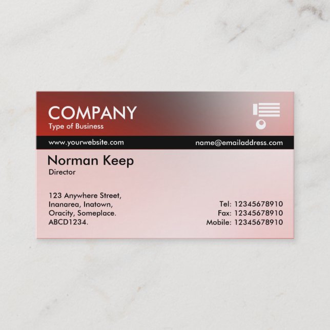 Colour Tex Banded - Soft Gradients Business Card (Front)