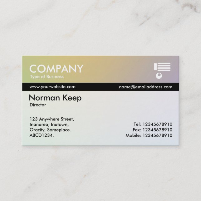 Colour Tex Banded - Soft Gradients Business Card (Front)