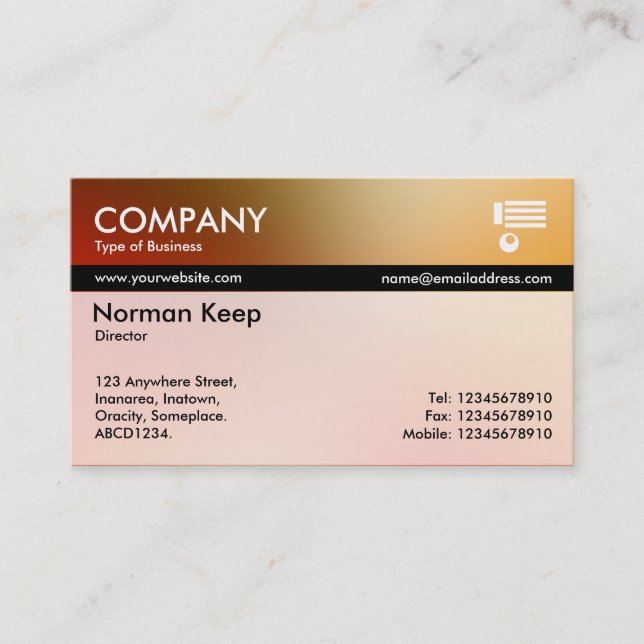 Colour Tex Banded - Soft Gradients Business Card (Front)