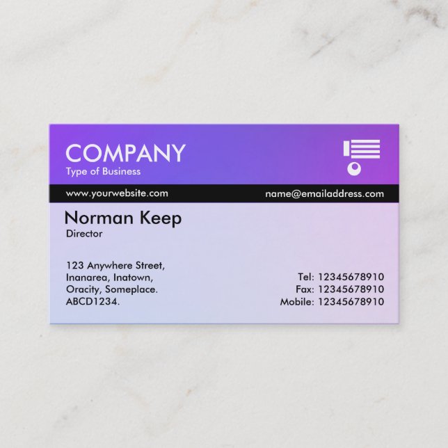 Colour Tex Banded - Soft Gradients Business Card (Front)