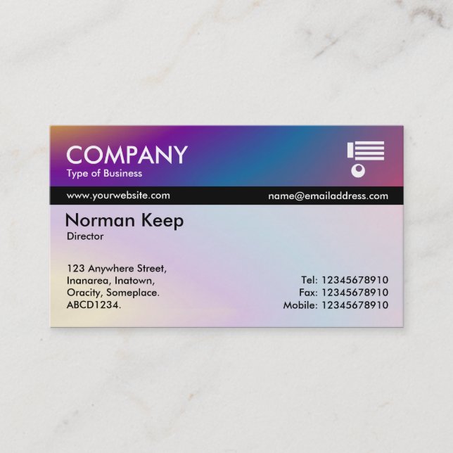 Colour Tex Banded - Subtle Colours Business Card (Front)