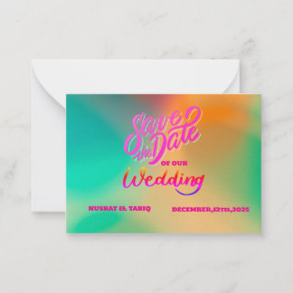 Colour Textur : A Colour Splash Save the Date Card