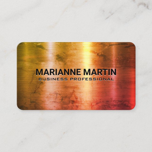 Colour Texture Metal Brushed Business Card (Front)