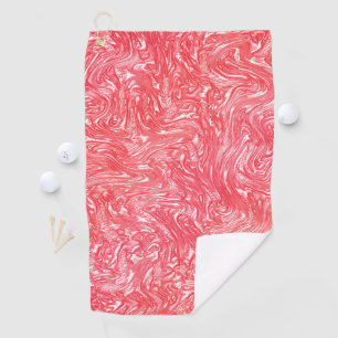 Colour texture "pearly strawberry cream" golf towel