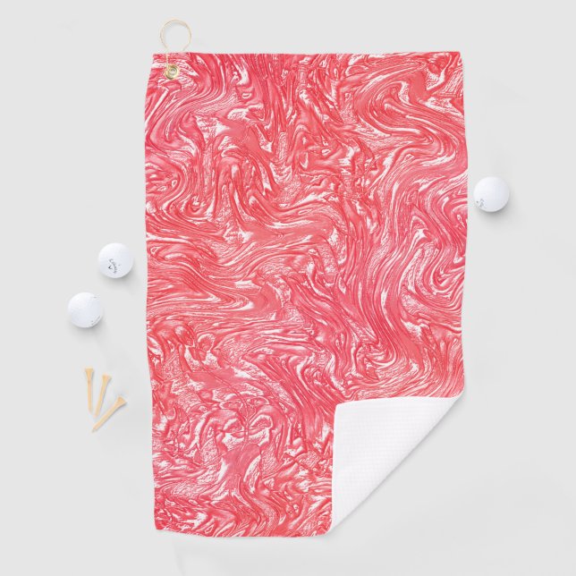 Colour texture "pearly strawberry cream" golf towel (InSitu)