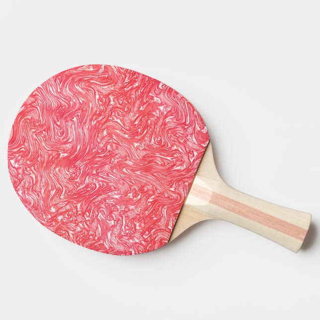 Colour texture "pearly strawberry cream" ping pong paddle (Back Side)