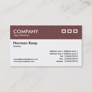 Colour Textured Header - Brown Embossed Tex Business Card