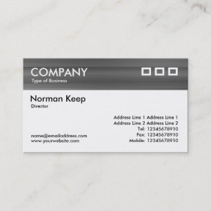 Colour Textured Header - Brushed Metal Business Card