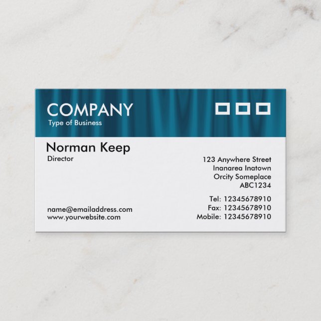 Colour Textured Header - Drapery 01 Business Card (Front)