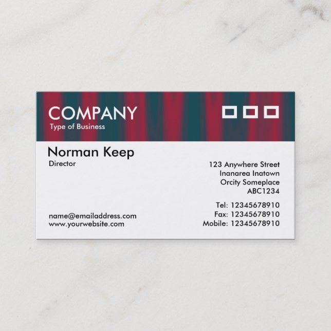 Colour Textured Header - Drapery 02 Business Card (Front)