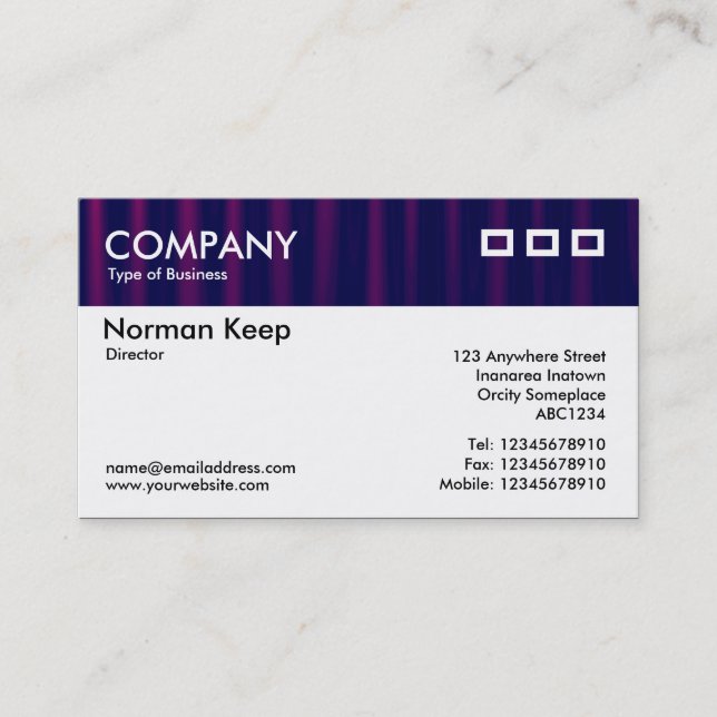 Colour Textured Header - Drapery 04 Business Card (Front)
