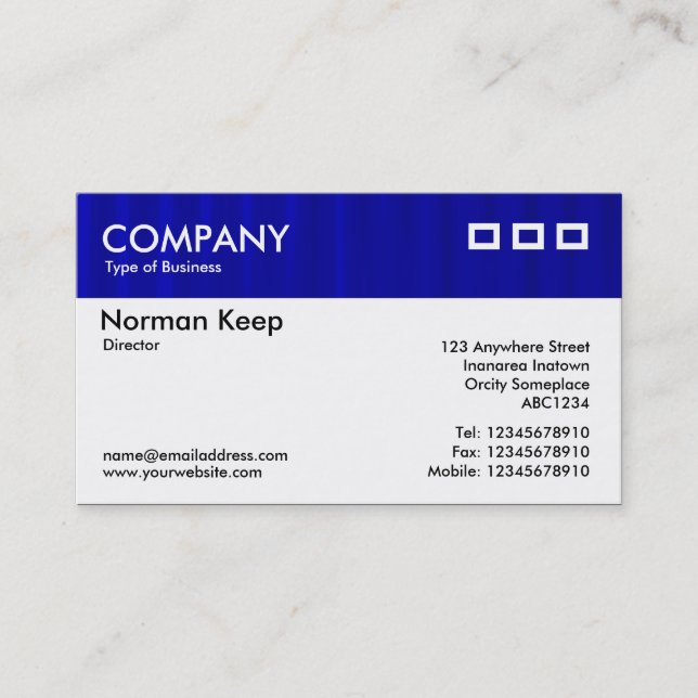 Colour Textured Header - Drapery 05 Business Card (Front)