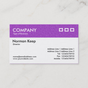 Colour Textured Header - Purple Embossed Tex Business Card