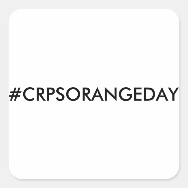 Colour The World Orange™ #CRPSORANGEDAY Sticker (Front)