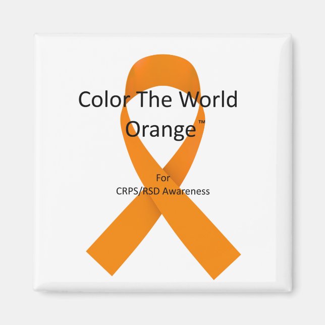Colour The World Orange™ for CRPS/RSD Magnet (Front)