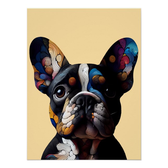 Colour Theory Frenchie Poster (Front)