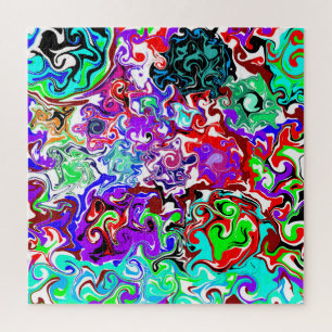 Colour Therapy Fluid Art Swirls   Jigsaw Puzzle