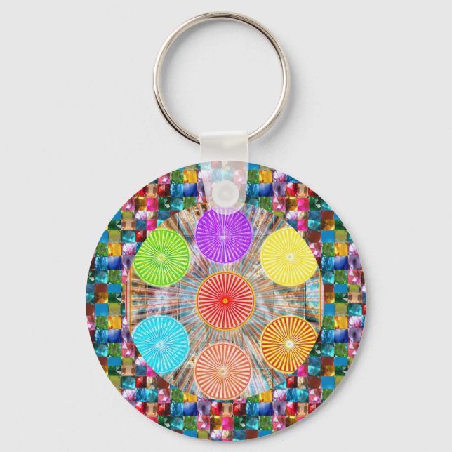 Colour Therapy Graphics : Healing Energy Chakra Key Ring (Front)