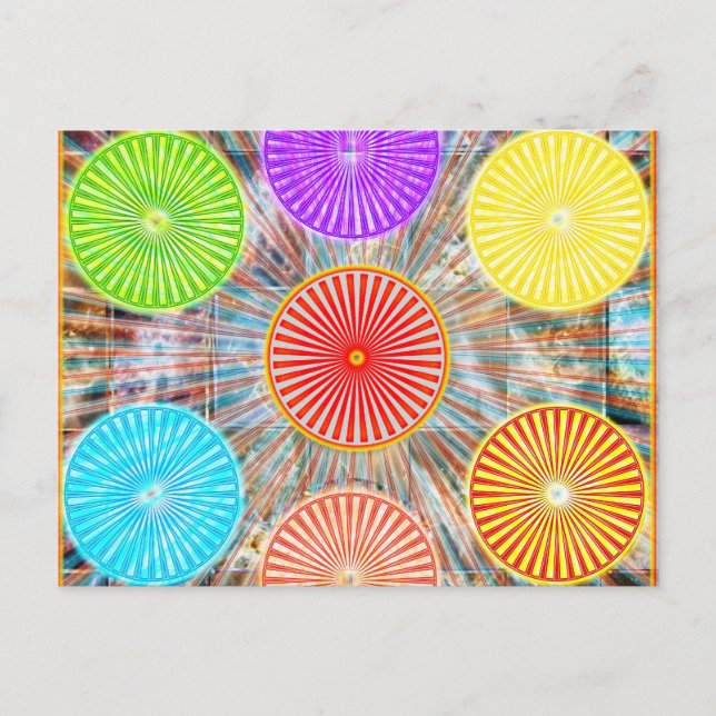 Colour Therapy Graphics : Healing Energy Chakra Postcard (Front)