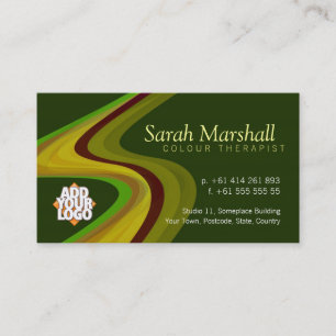 Colour Therapy Green/Yellow with Logo Business Car Business Card