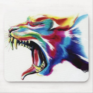 colour tiger mouse mat