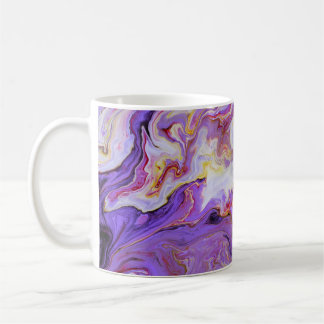 Colour tone acrylic paints, abstract. coffee mug