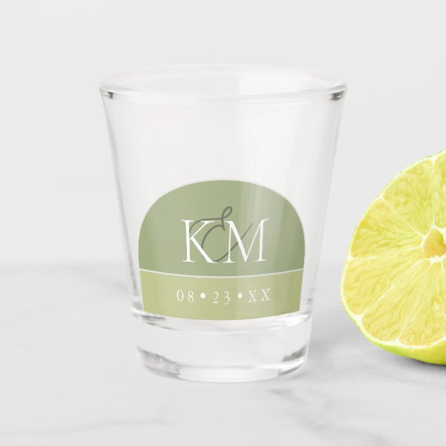 Colour Tones Wedding ID901 Shot Glass (Front)